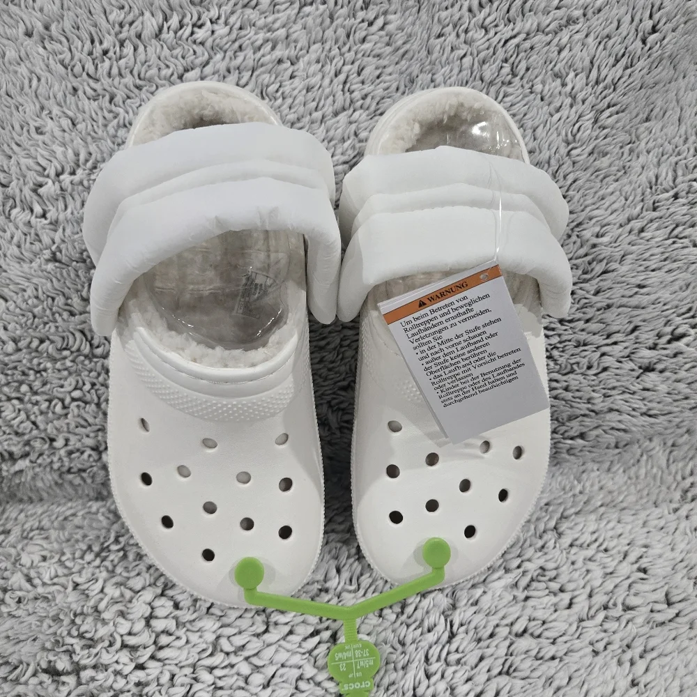 CROCS Classic Lined Neo Puff Clogs in White